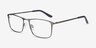 Daytona Gunmetal MétalMontures de lunettes de vue d'EyeBuyDirect, Vue d'Angle