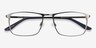 Daytona Gunmetal MétalMontures de lunettes de vue d'EyeBuyDirect, Vue Rapprochée