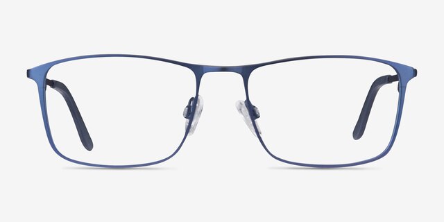 Daytona Bleu MétalMontures de lunettes de vue d'EyeBuyDirect, Vue de Face