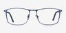 Daytona Bleu MétalMontures de lunettes de vue d'EyeBuyDirect, Vue de Face