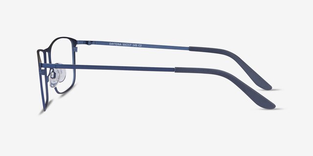 Daytona Bleu MétalMontures de lunettes de vue d'EyeBuyDirect, Vue de Côté