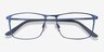 Daytona Bleu MétalMontures de lunettes de vue d'EyeBuyDirect, Vue Rapprochée
