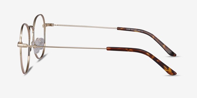 Cori Golden MetalEyeglass Frames from EyeBuyDirect, Side View