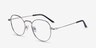 Cori Silver MetalEyeglass Frames from EyeBuyDirect, Angle View