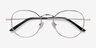 Cori Silver MetalEyeglass Frames from EyeBuyDirect, Closed View