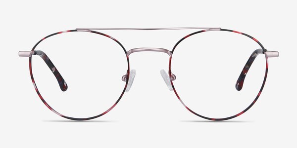Earhart Red Tortoise Metal Eyeglass Frames