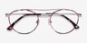 Earhart Red Tortoise MetalEyeglass Frames from EyeBuyDirect, Closed View