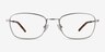 Verse Argenté MétalMontures de lunettes de vue d'EyeBuyDirect, Vue de Face