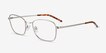 Verse Silver MetalEyeglass Frames from EyeBuyDirect, Angle View