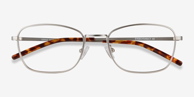 Verse Argenté MétalMontures de lunettes de vue d'EyeBuyDirect, Vue Rapprochée