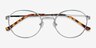 Progress Blue Silver MétalMontures de lunettes de vue d'EyeBuyDirect, Vue Rapprochée