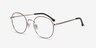 Progress Red Golden MetalEyeglass Frames from EyeBuyDirect, Angle View