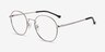 Progress Brown Silver MetalEyeglass Frames from EyeBuyDirect, Angle View