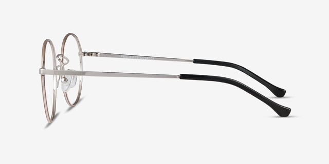Progress Brown Silver MetalEyeglass Frames from EyeBuyDirect, Side View