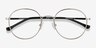 Progress Brown Silver MetalEyeglass Frames from EyeBuyDirect, Closed View