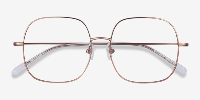 Movement Or rose MétalMontures de lunettes de vue d'EyeBuyDirect, Vue Rapprochée