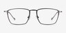 Wind Gunmetal MetalEyeglass Frames from EyeBuyDirect, Front View