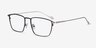 Wind Gunmetal MetalEyeglass Frames from EyeBuyDirect, Angle View