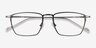 Wind Gunmetal MetalEyeglass Frames from EyeBuyDirect, Closed View