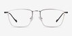 Wind Silver MetalEyeglass Frames from EyeBuyDirect, Front View
