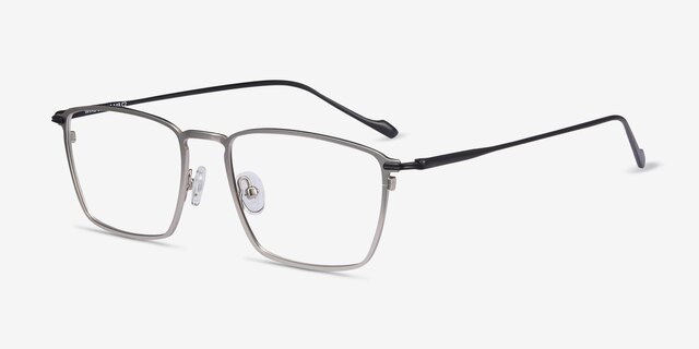 Wind Silver MetalEyeglass Frames from EyeBuyDirect, Angle View