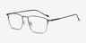 Wind Silver MetalEyeglass Frames from EyeBuyDirect, Angle View