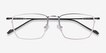 Wind Silver MetalEyeglass Frames from EyeBuyDirect, Closed View