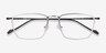 Wind Silver MetalEyeglass Frames from EyeBuyDirect, Closed View