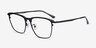 Squire Black AcetateEyeglass Frames from EyeBuyDirect, Angle View