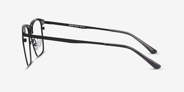 Squire Black AcetateEyeglass Frames from EyeBuyDirect, Side View