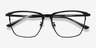 Squire Black AcetateEyeglass Frames from EyeBuyDirect, Closed View