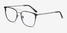 Contact Black MetalEyeglass Frames from EyeBuyDirect, Angle View