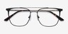 Contact Black MetalEyeglass Frames from EyeBuyDirect, Closed View