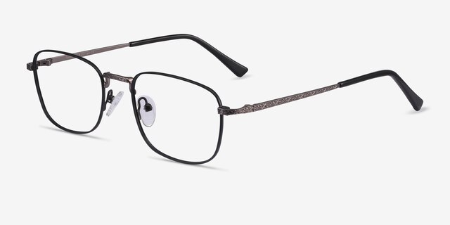 Tampa Black MetalEyeglass Frames from EyeBuyDirect, Angle View