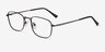 Tampa Black MetalEyeglass Frames from EyeBuyDirect, Angle View