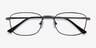 Tampa Black MetalEyeglass Frames from EyeBuyDirect, Closed View