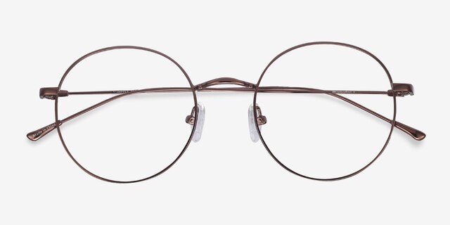 Dapper Café MétalMontures de lunettes de vue d'EyeBuyDirect, Vue Rapprochée