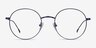 Dapper Navy MetalEyeglass Frames from EyeBuyDirect, Front View