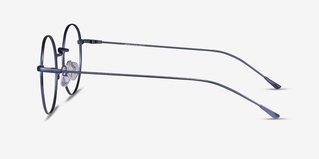 Dapper Navy MetalEyeglass Frames from EyeBuyDirect, Side View