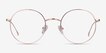 Dapper Rose Gold MetalEyeglass Frames from EyeBuyDirect, Front View
