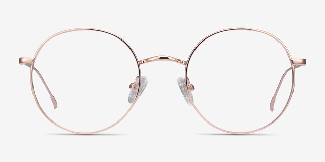 Dapper Rose Gold MetalEyeglass Frames from EyeBuyDirect, Front View
