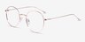 Dapper Rose Gold MetalEyeglass Frames from EyeBuyDirect, Angle View