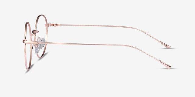 Dapper Rose Gold MetalEyeglass Frames from EyeBuyDirect, Side View
