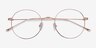 Dapper Rose Gold MetalEyeglass Frames from EyeBuyDirect, Closed View