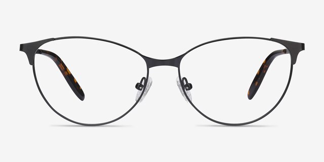 Sisi Black MetalEyeglass Frames from EyeBuyDirect, Front View