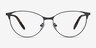 Sisi Black MetalEyeglass Frames from EyeBuyDirect, Front View