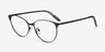 Sisi Black MetalEyeglass Frames from EyeBuyDirect, Angle View