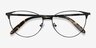 Sisi Black MetalEyeglass Frames from EyeBuyDirect, Closed View