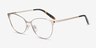 Sisi Or rose MétalMontures de lunettes de vue d'EyeBuyDirect, Vue d'Angle