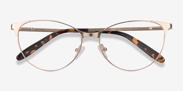 Sisi Or rose MétalMontures de lunettes de vue d'EyeBuyDirect, Vue Rapprochée